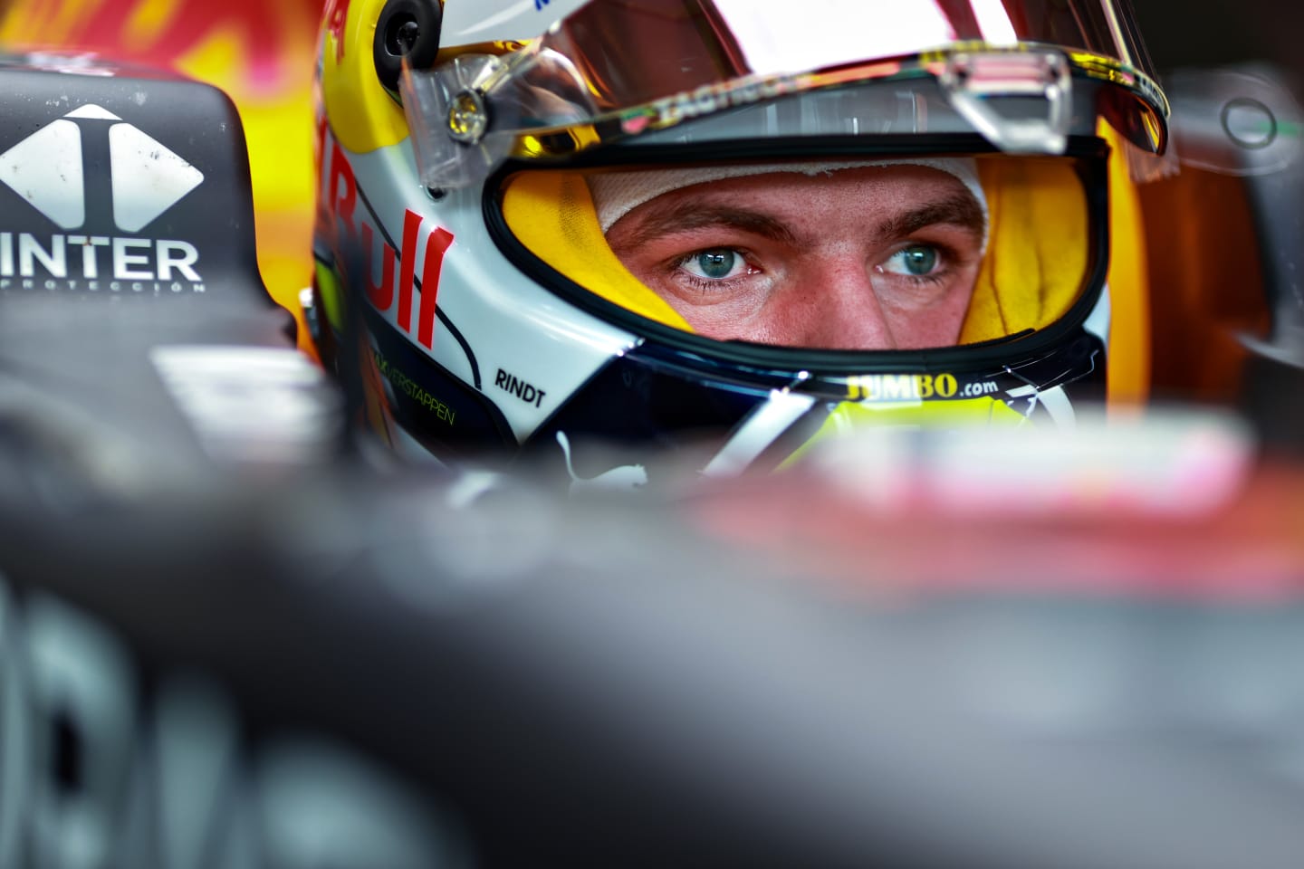 SPIELBERG, AUSTRIA - JUNE 25: Max Verstappen of Netherlands and Red Bull Racing looks on from his car during practice ahead of the F1 Grand Prix of Styria at Red Bull Ring on June 25, 2021 in Spielberg, Austria. (Photo by Mark Thompson/Getty Images)