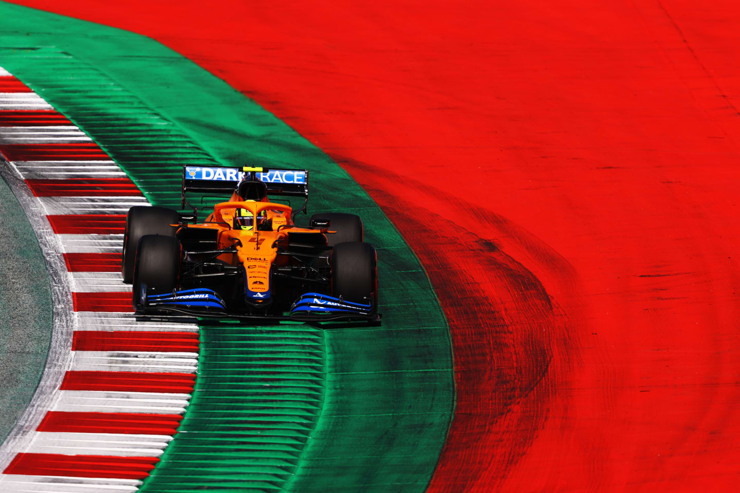 SPIELBERG, AUSTRIA - JUNE 26: Lando Norris of Great Britain driving the (4) McLaren F1 Team MCL35M Mercedes on track during qualifying ahead of the F1 Grand Prix of Styria at Red Bull Ring on June 26, 2021 in Spielberg, Austria. (Photo by Bryn Lennon/Getty Images)