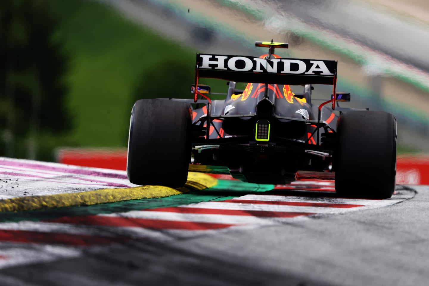 SPIELBERG, AUSTRIA - JUNE 27: Sergio Perez of Mexico driving the (11) Red Bull Racing RB16B Honda