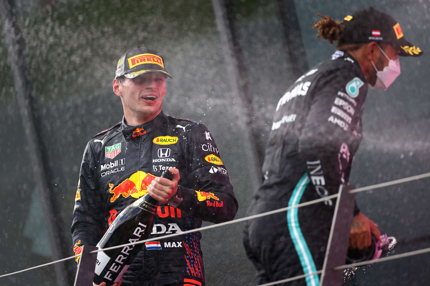 SPIELBERG, AUSTRIA - JUNE 27: Race winner Max Verstappen of Netherlands and Red Bull Racing and