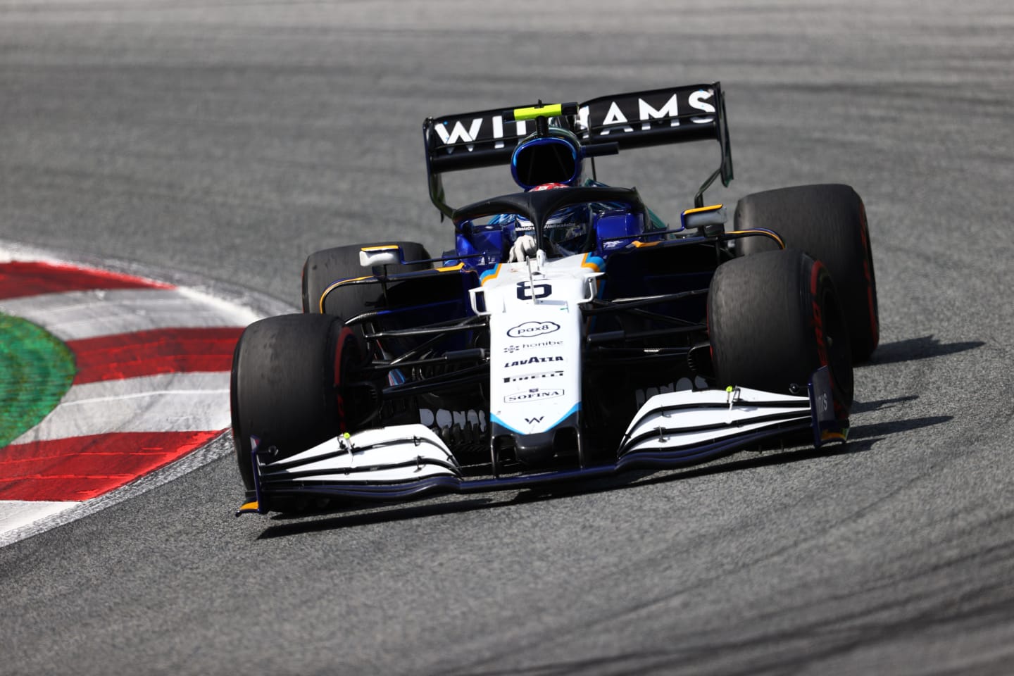 SPIELBERG, AUSTRIA - JUNE 27: Nicholas Latifi of Canada driving the (6) Williams Racing FW43B Mercedes during the F1 Grand Prix of Styria at Red Bull Ring on June 27, 2021 in Spielberg, Austria. (Photo by Clive Rose/Getty Images)