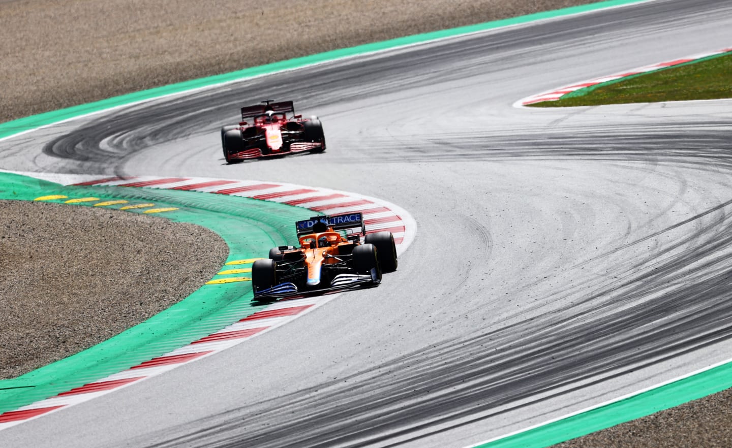 SPIELBERG, AUSTRIA - JUNE 27: Daniel Ricciardo of Australia driving the (3) McLaren F1 Team MCL35M