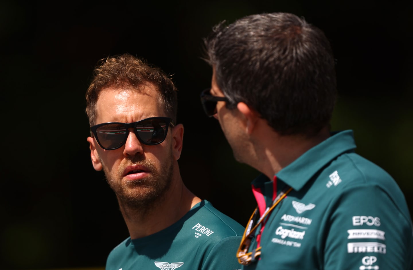 SPIELBERG, AUSTRIA - JUNE 24: Sebastian Vettel of Germany and Aston Martin F1 Team walks the track