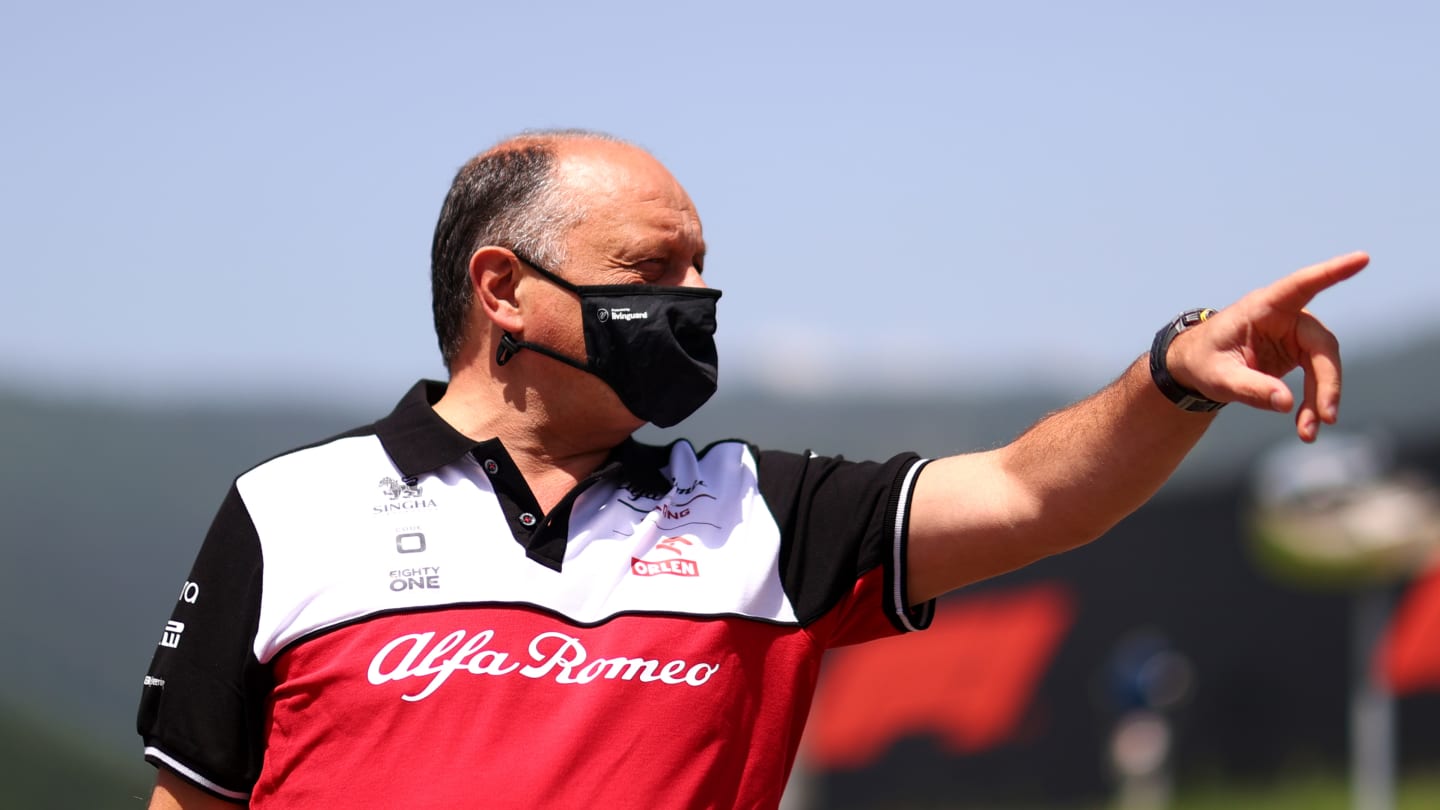 SPIELBERG, AUSTRIA - JUNE 24: Alfa Romeo Racing Team Principal Frederic Vasseur walks in the