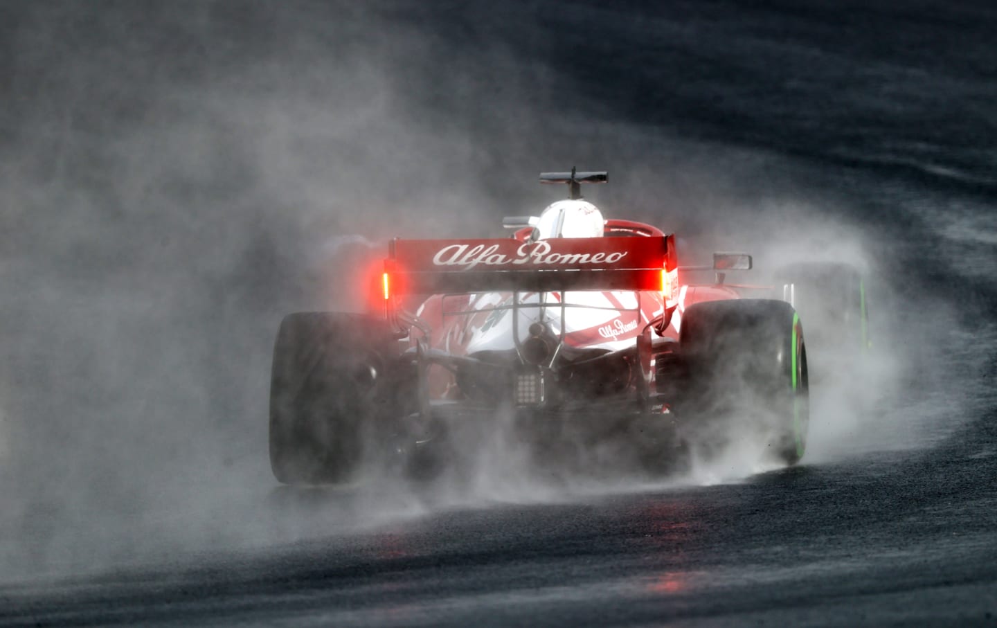 ISTANBUL, TURKEY - OCTOBER 09: Kimi Raikkonen of Finland driving the (7) Alfa Romeo Racing C41