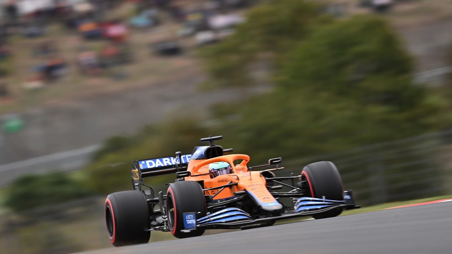 ISTANBUL, TURKEY - OCTOBER 09: Daniel Ricciardo of Australia driving the (3) McLaren F1 Team MCL35M