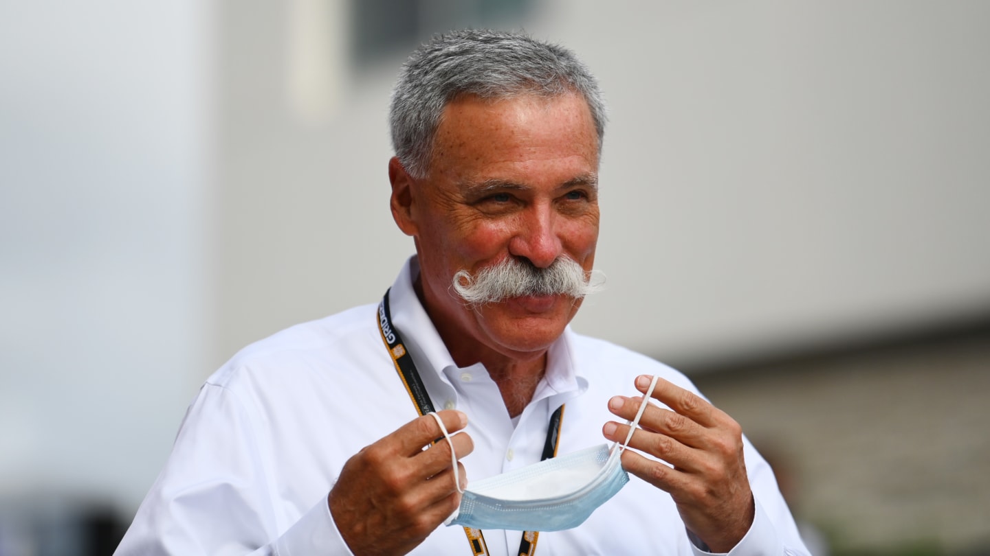 AUSTIN, TEXAS - OCTOBER 24: Chase Carey walks in the Paddock before the F1 Grand Prix of USA at