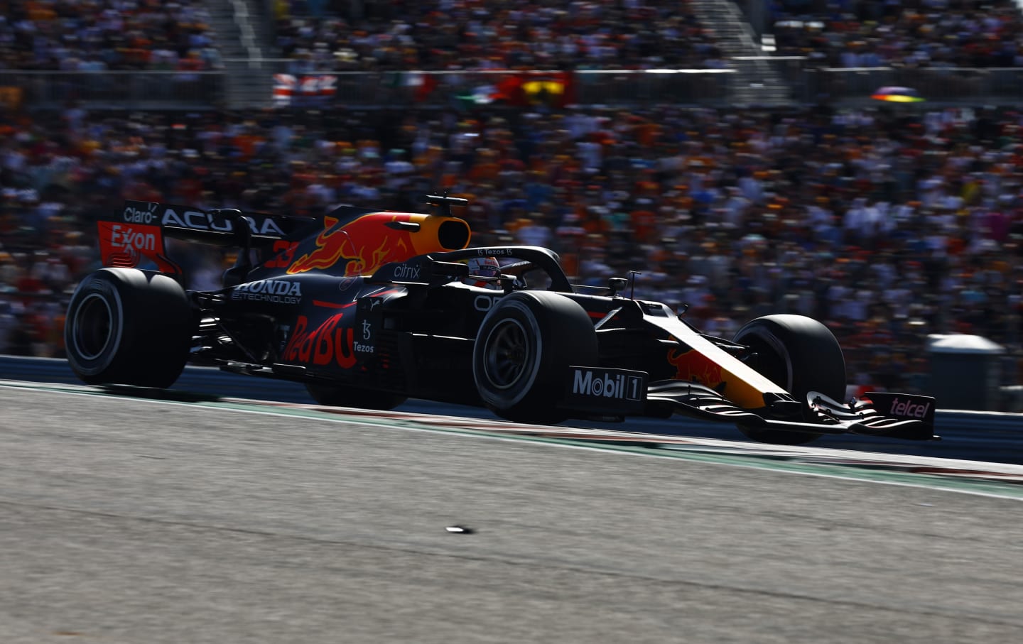 AUSTIN, TEXAS - OCTOBER 24: Max Verstappen of the Netherlands driving the (33) Red Bull Racing