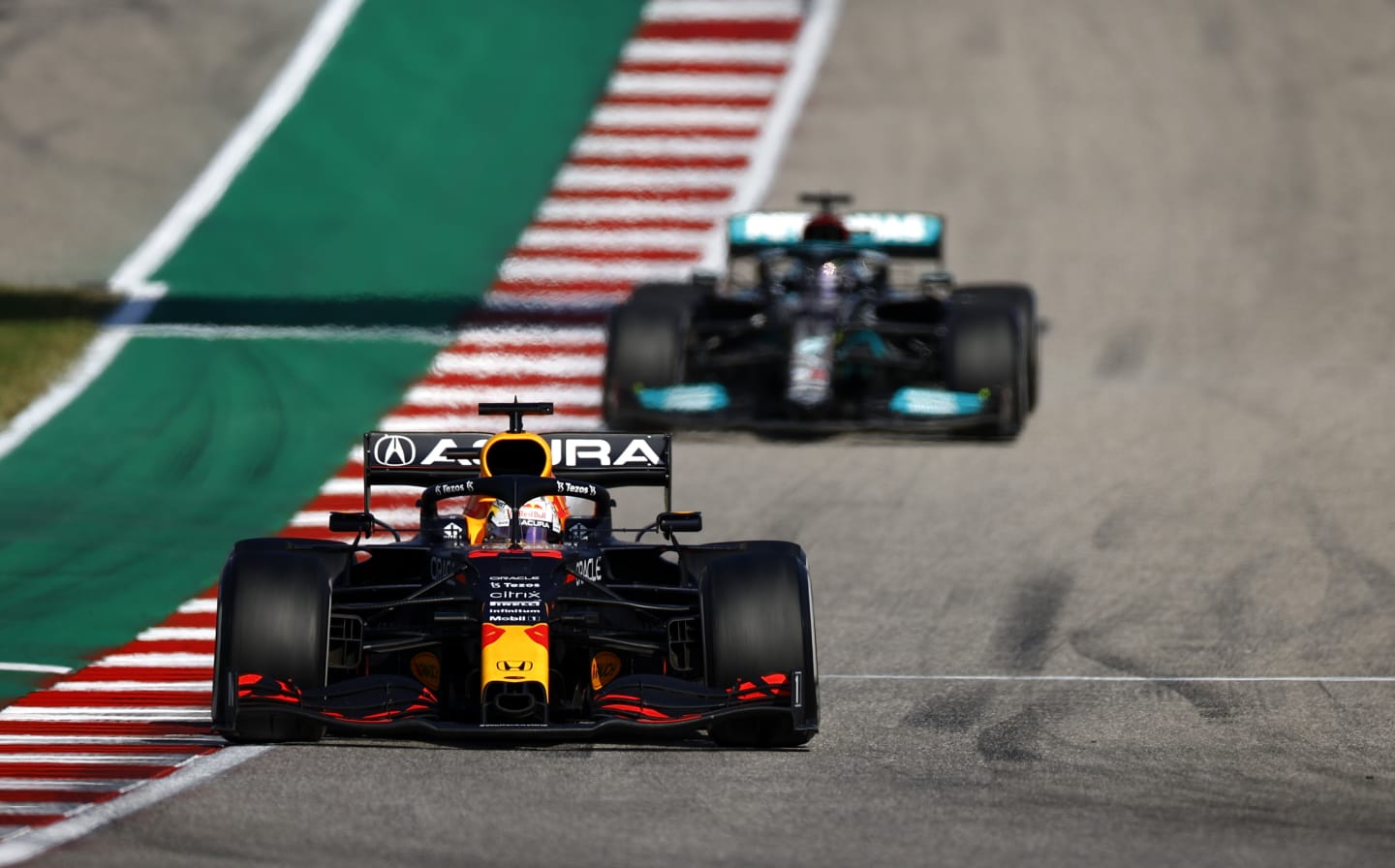 AUSTIN, TEXAS - OCTOBER 24: Max Verstappen of the Netherlands driving the (33) Red Bull Racing