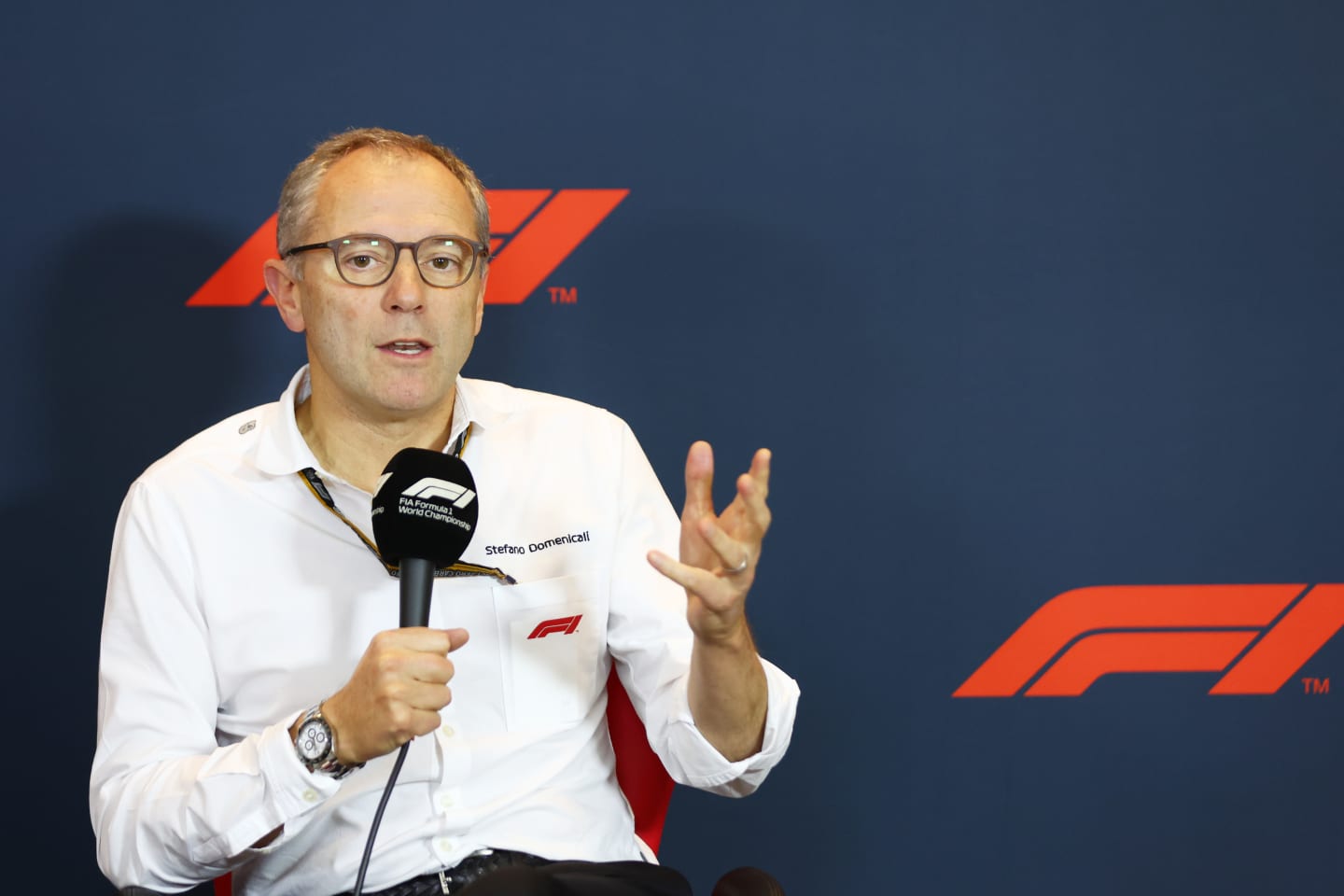 ABU DHABI, UNITED ARAB EMIRATES - NOVEMBER 18: Stefano Domenicali, CEO of the Formula One Group