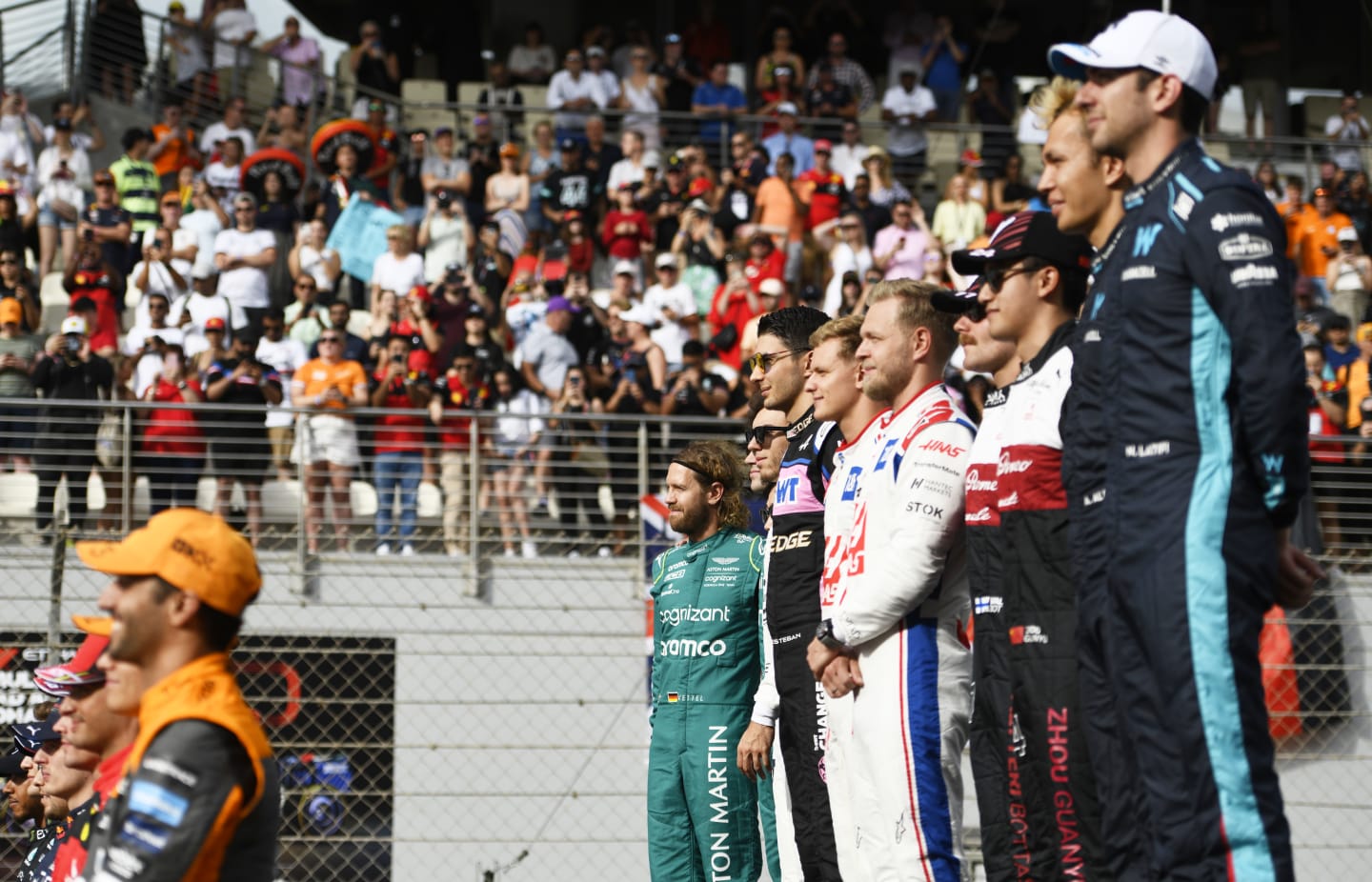 ABU DHABI, UNITED ARAB EMIRATES - NOVEMBER 20: The drivers pose for the F1 2022 End of Year photo