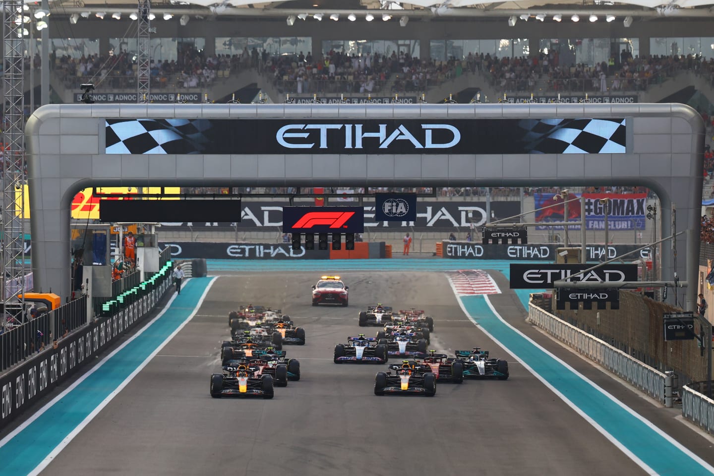 ABU DHABI, UNITED ARAB EMIRATES - NOVEMBER 20: Max Verstappen of the Netherlands driving the (1)