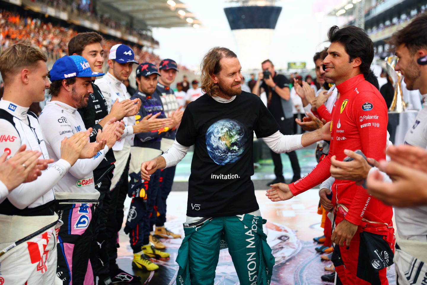 ABU DHABI, UNITED ARAB EMIRATES - NOVEMBER 20: Sebastian Vettel of Germany and Aston Martin F1 Team