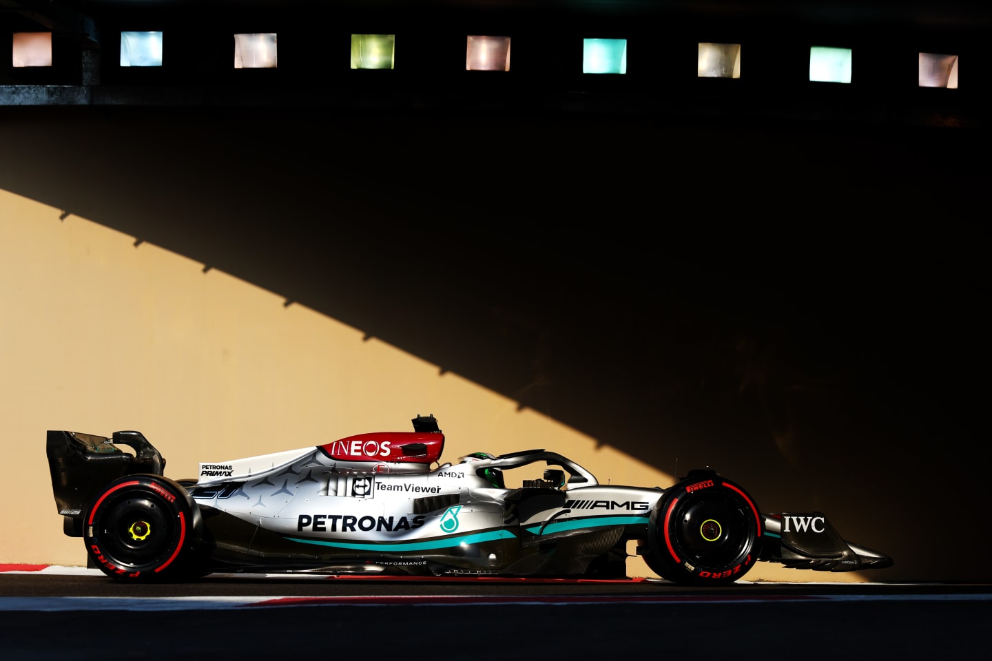 ABU DHABI, UNITED ARAB EMIRATES - NOVEMBER 22: Frederik Vesti of Denmark driving the Mercedes AMG