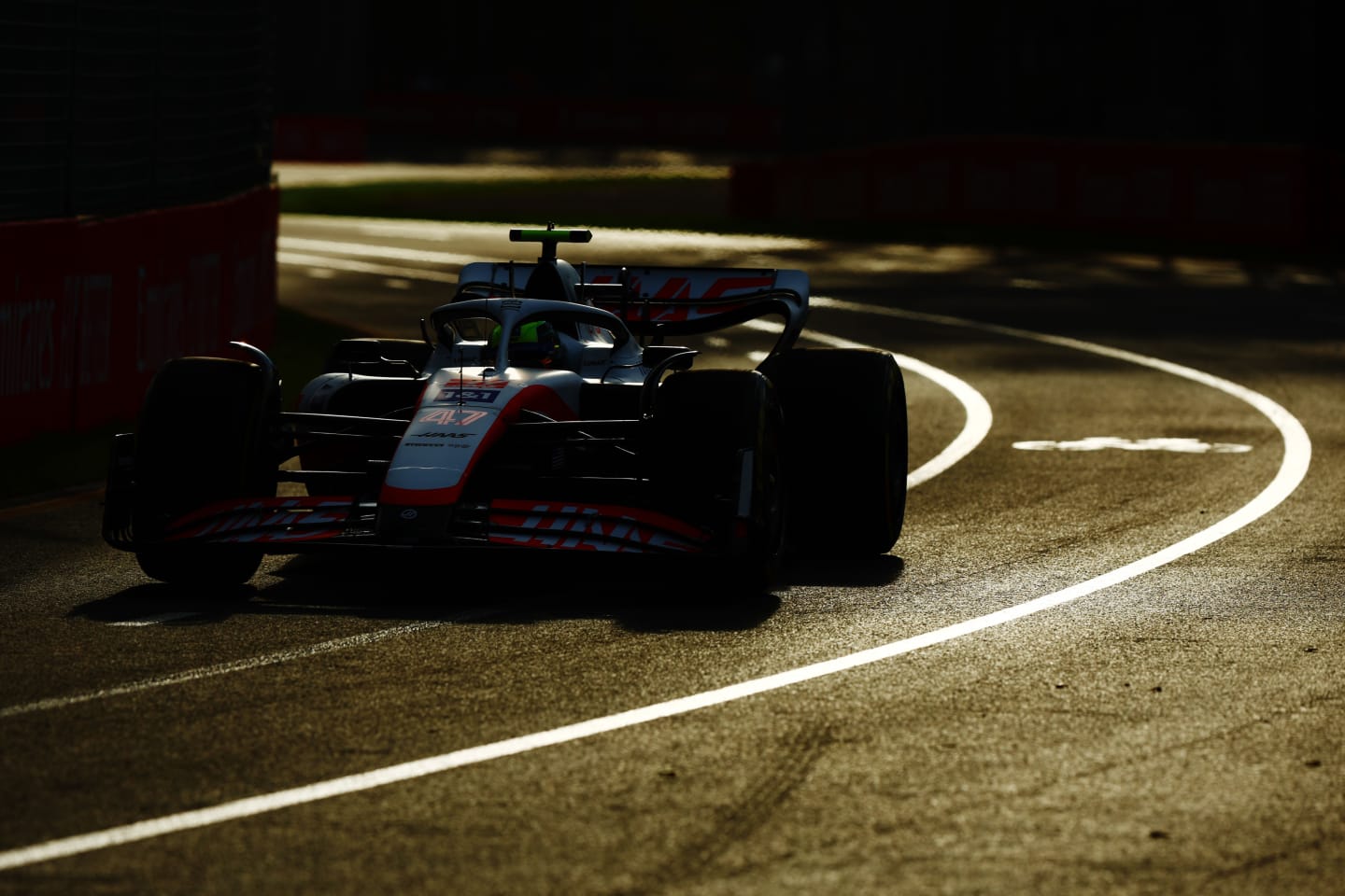 MELBOURNE, AUSTRALIA - APRIL 08: Mick Schumacher of Germany driving the (47) Haas F1 VF-22 Ferrari on track during practice ahead of the F1 Grand Prix of Australia at Melbourne Grand Prix Circuit on April 08, 2022 in Melbourne, Australia. (Photo by Mark Thompson/Getty Images)