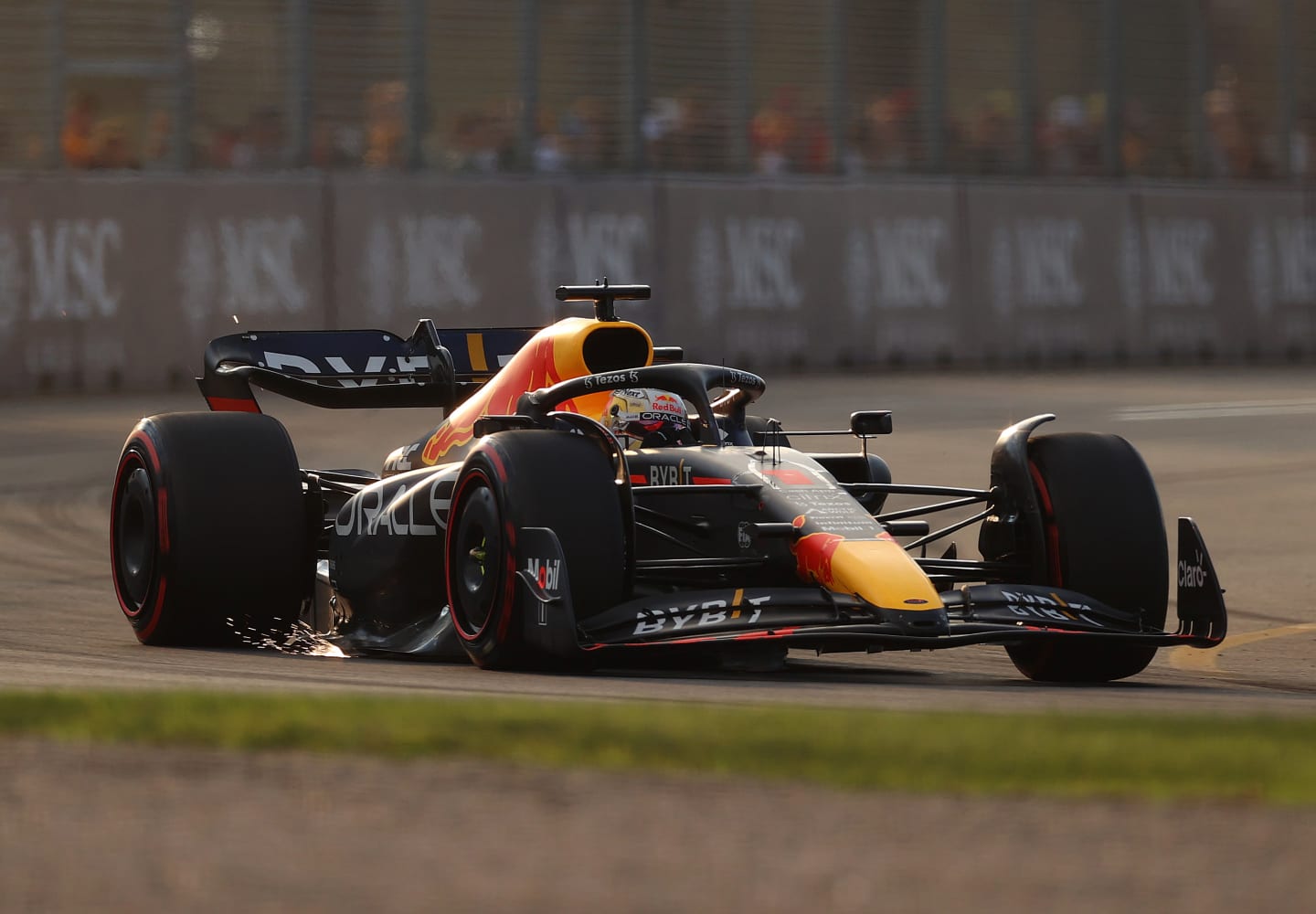 MELBOURNE, AUSTRALIA - APRIL 09: Max Verstappen of the Netherlands driving the (1) Oracle Red Bull