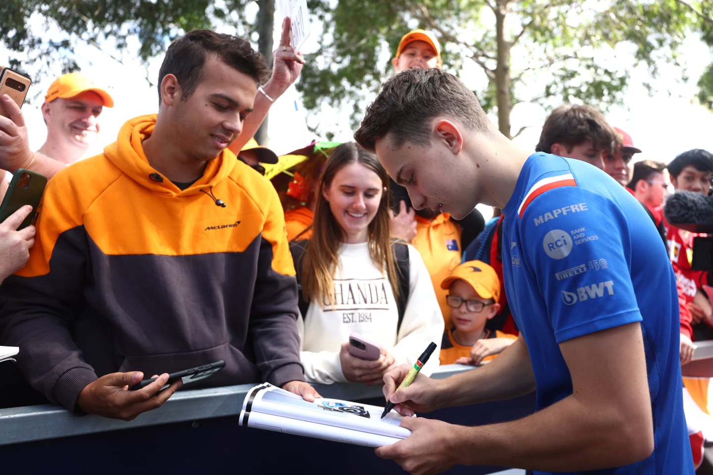 MELBOURNE, AUSTRALIA - APRIL 07: Oscar Piastri of Australia, Reserve Driver for Alpine F1, arrives