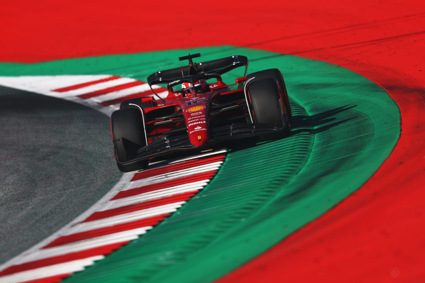 SPIELBERG, AUSTRIA - JULY 08: Charles Leclerc of Monaco driving the (16) Ferrari F1-75 on track during qualifying ahead of the F1 Grand Prix of Austria at Red Bull Ring on July 08, 2022 in Spielberg, Austria. (Photo by Clive Rose/Getty Images)