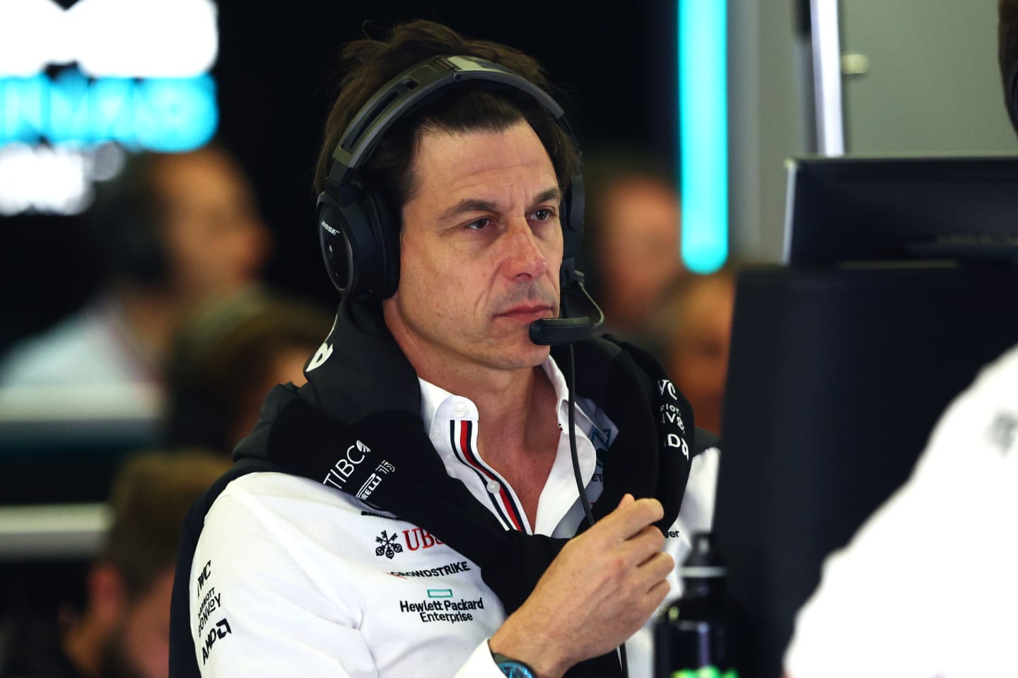 SPIELBERG, AUSTRIA - JULY 09: Mercedes GP Executive Director Toto Wolff looks on in the garage