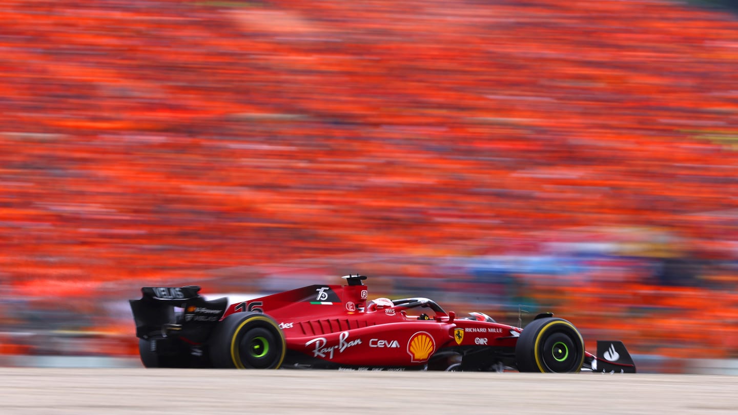 SPIELBERG, AUSTRIA - JULY 10: Charles Leclerc of Monaco driving the (16) Ferrari F1-75 on track