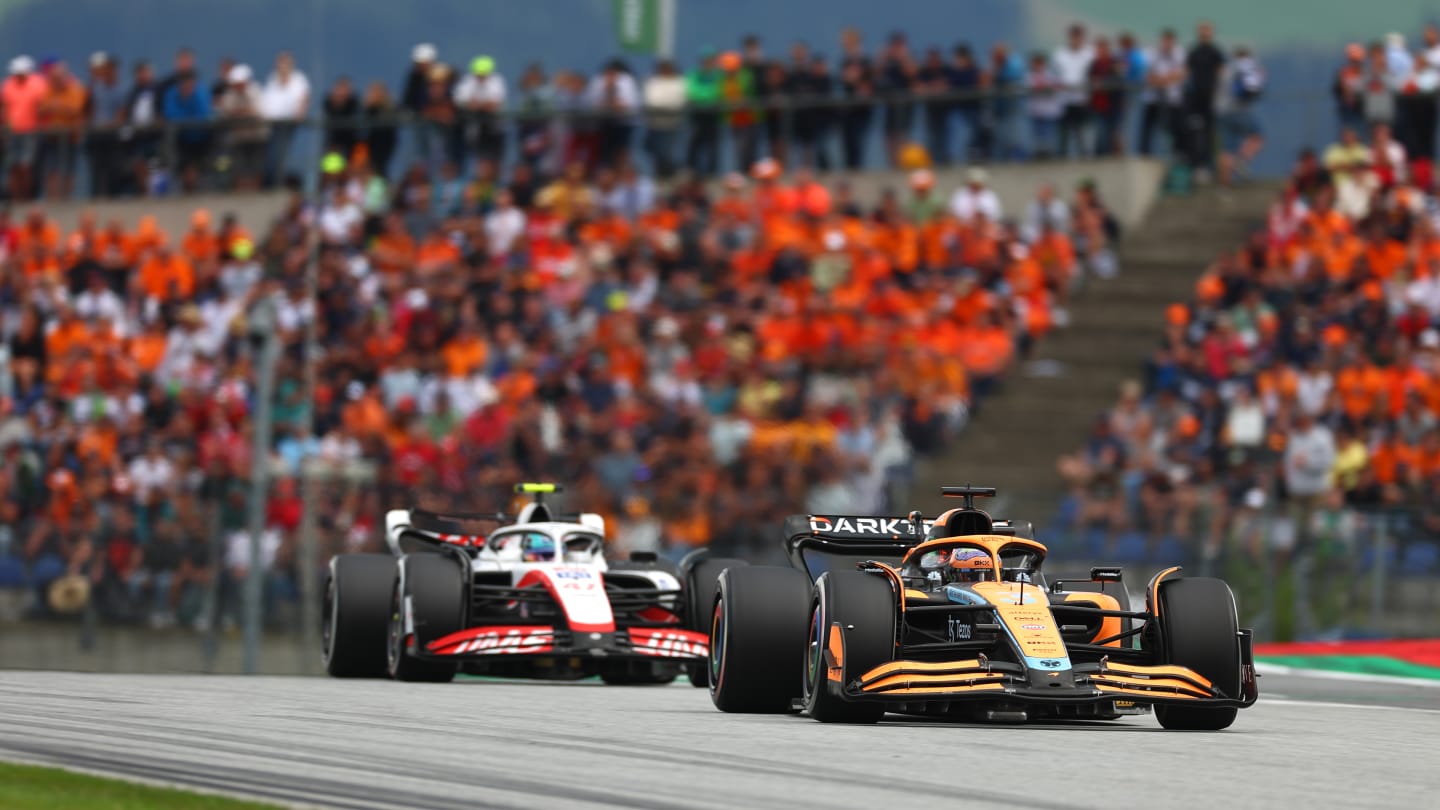 SPIELBERG, AUSTRIA - JULY 10: Daniel Ricciardo of Australia driving the (3) McLaren MCL36 Mercedes