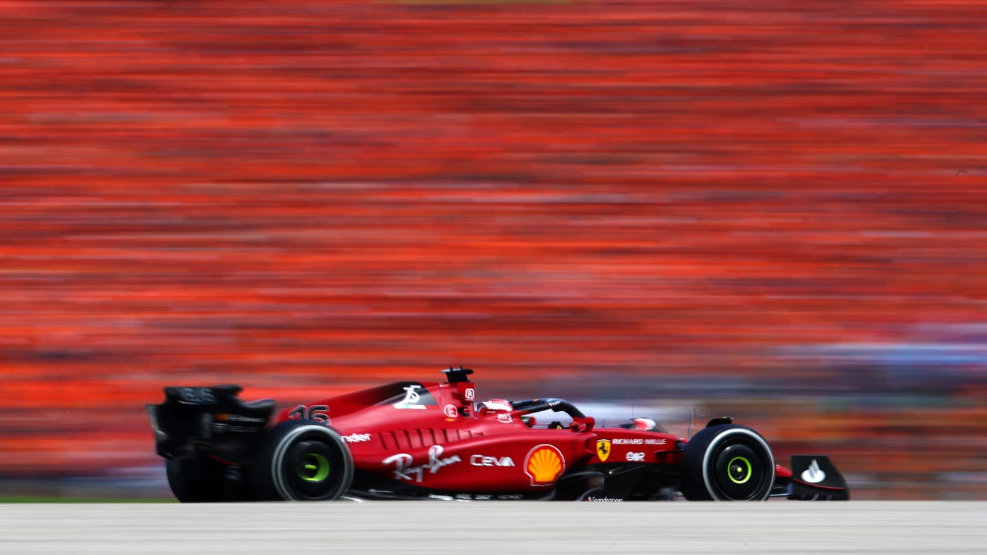 SPIELBERG, AUSTRIA - JULY 10: Charles Leclerc of Monaco driving the (16) Ferrari F1-75 on track during the F1 Grand Prix of Austria at Red Bull Ring on July 10, 2022 in Spielberg, Austria. (Photo by Joe Portlock - Formula 1/Formula 1 via Getty Images)