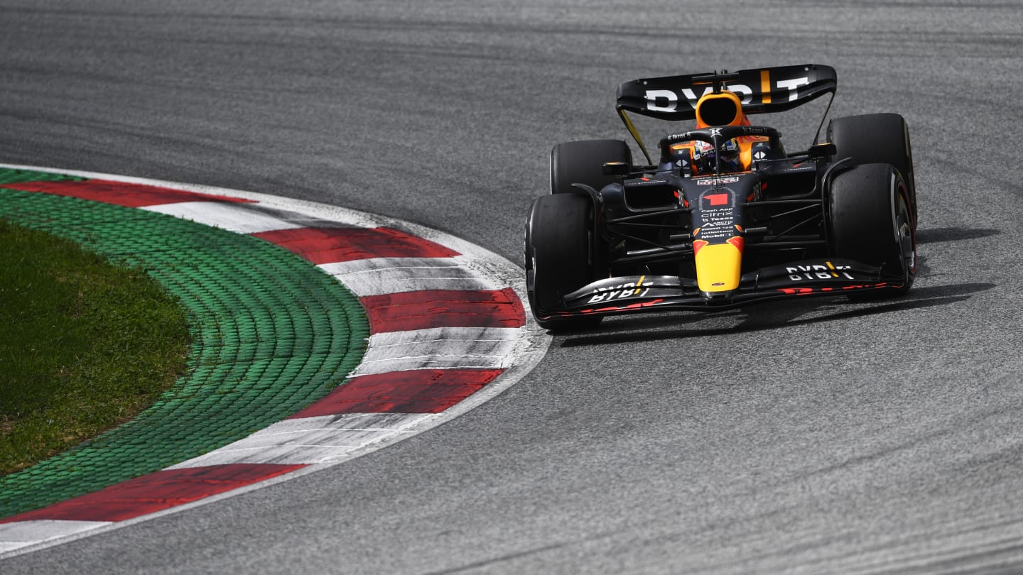 SPIELBERG, AUSTRIA - JULY 10: Max Verstappen of the Netherlands driving the (1) Oracle Red Bull