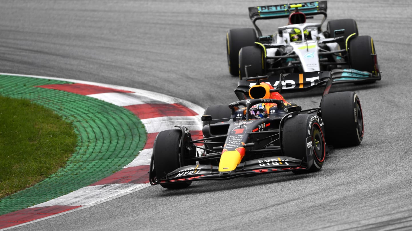 SPIELBERG, AUSTRIA - JULY 10: Max Verstappen of the Netherlands driving the (1) Oracle Red Bull