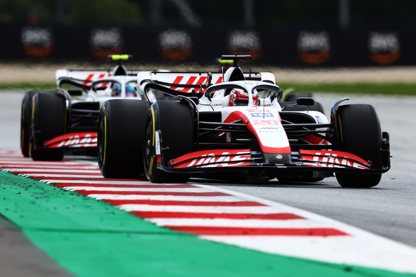 SPIELBERG, AUSTRIA - JULY 10: Kevin Magnussen of Denmark driving the (20) Haas F1 VF-22 Ferrari