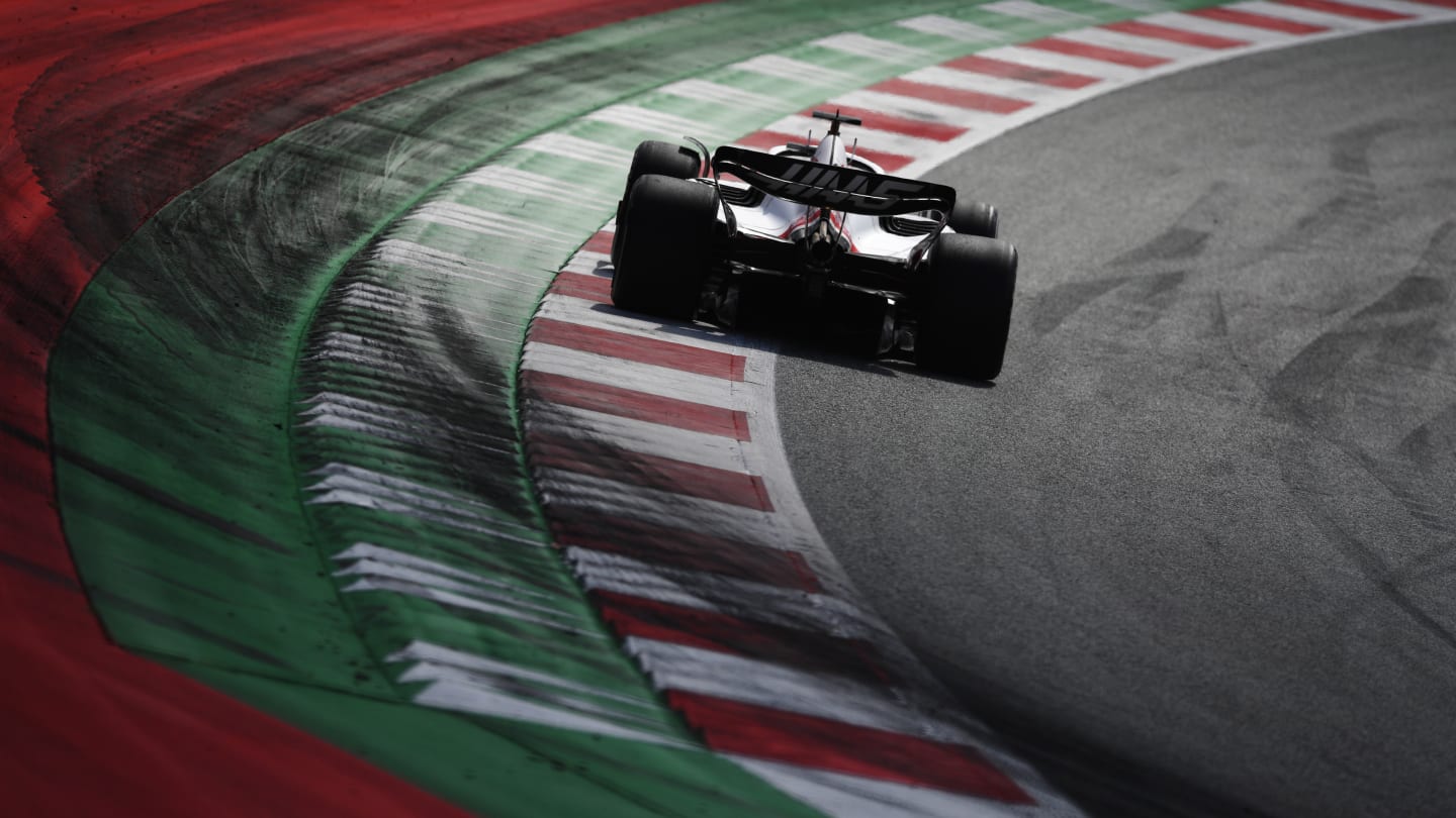 SPIELBERG, AUSTRIA - JULY 10: Kevin Magnussen of Denmark driving the (20) Haas F1 VF-22 Ferrari on track during the F1 Grand Prix of Austria at Red Bull Ring on July 10, 2022 in Spielberg, Austria. (Photo by Rudy Carezzevoli - Formula 1/Formula 1 via Getty Images)