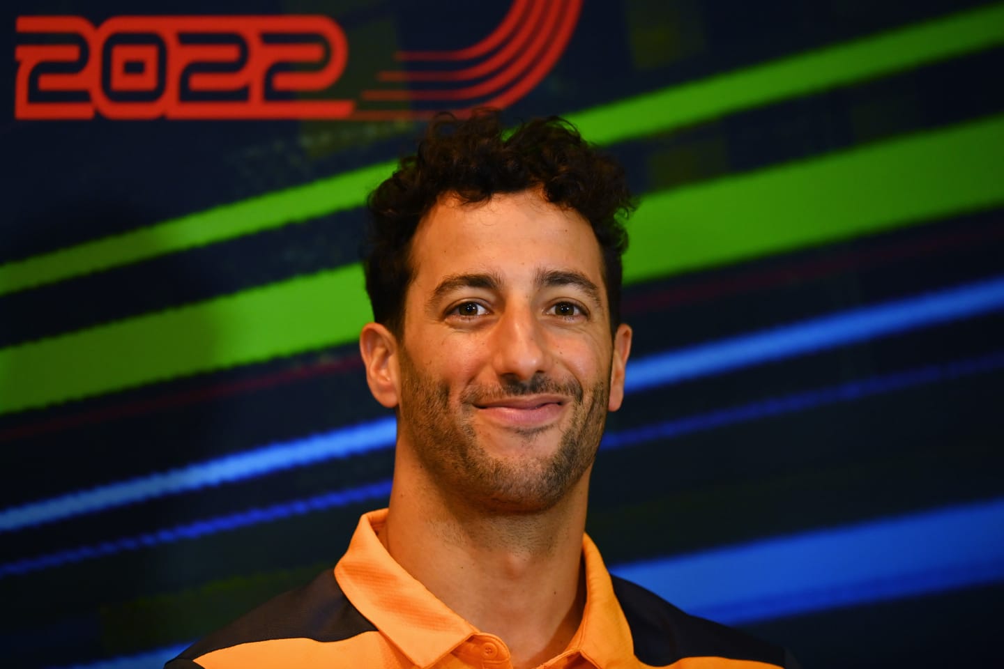 BAKU, AZERBAIJAN - JUNE 10: Daniel Ricciardo of Australia and McLaren looks on in the Drivers Press Conference prior to practice ahead of the F1 Grand Prix of Azerbaijan at Baku City Circuit on June 10, 2022 in Baku, Azerbaijan. (Photo by Dan Mullan/Getty Images)