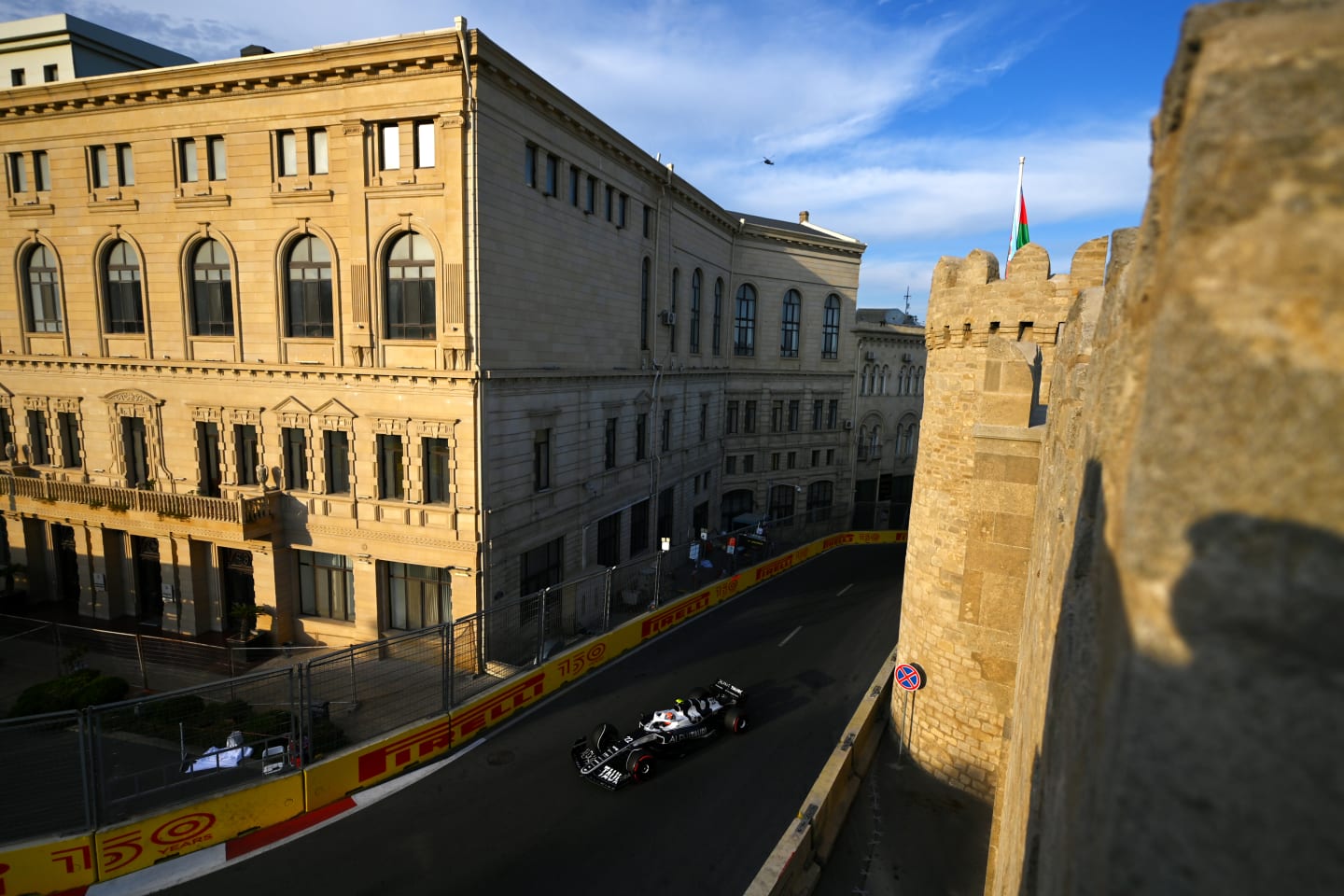 BAKU, AZERBAIJAN - JUNE 10: Yuki Tsunoda of Japan driving the (22) Scuderia AlphaTauri AT03 on