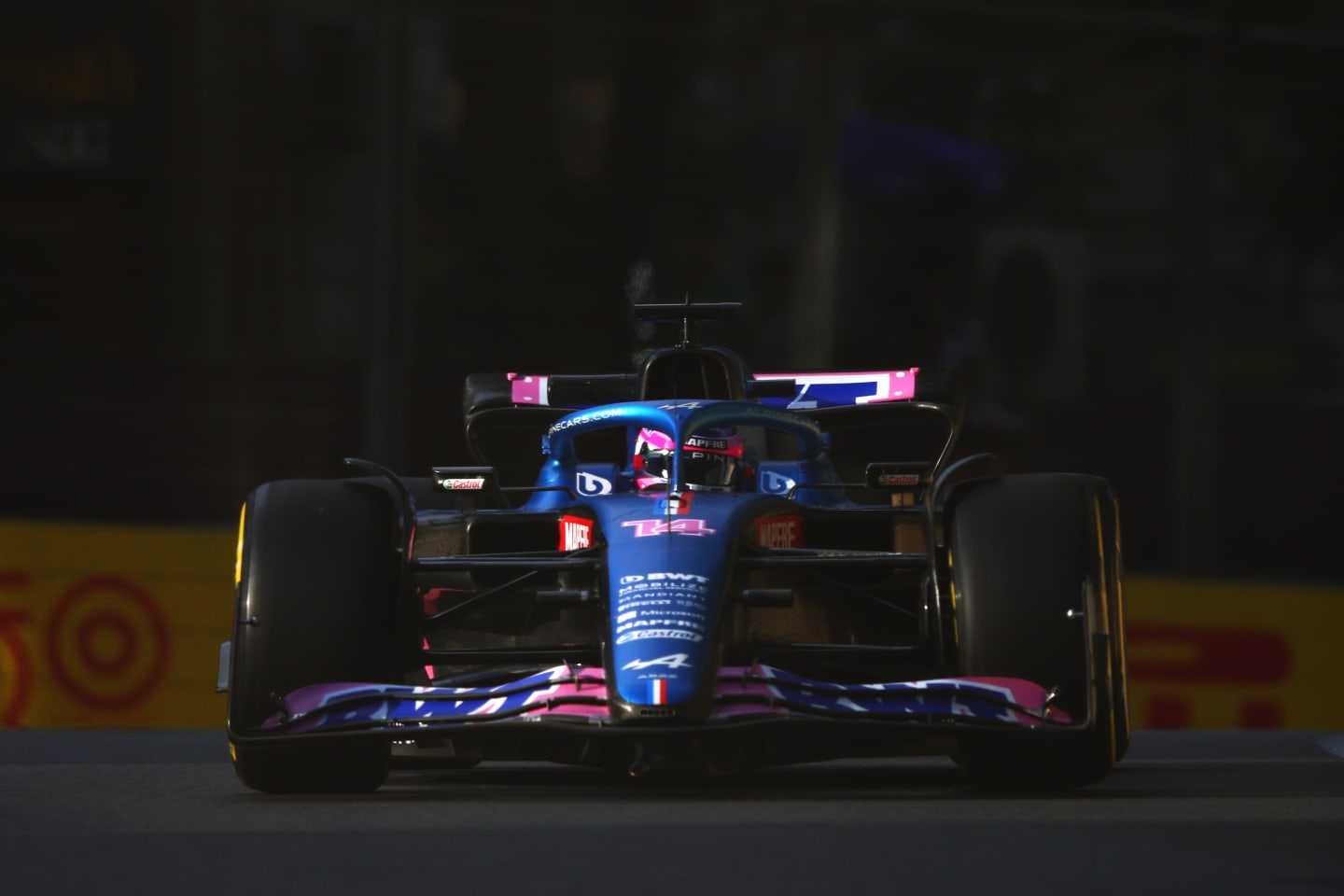 BAKU, AZERBAIJAN - JUNE 10: Fernando Alonso of Spain driving the (14) Alpine F1 A522 Renault on