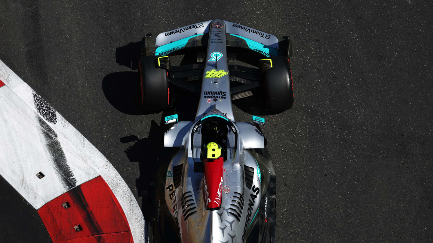 BAKU, AZERBAIJAN - JUNE 11: Lewis Hamilton of Great Britain driving the (44) Mercedes AMG Petronas