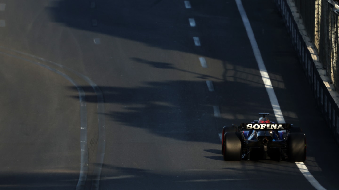 BAKU, AZERBAIJAN - JUNE 11: Alexander Albon of Thailand driving the (23) Williams FW44 Mercedes on track during qualifying ahead of the F1 Grand Prix of Azerbaijan at Baku City Circuit on June 11, 2022 in Baku, Azerbaijan. (Photo by Bryn Lennon - Formula 1/Formula 1 via Getty Images)