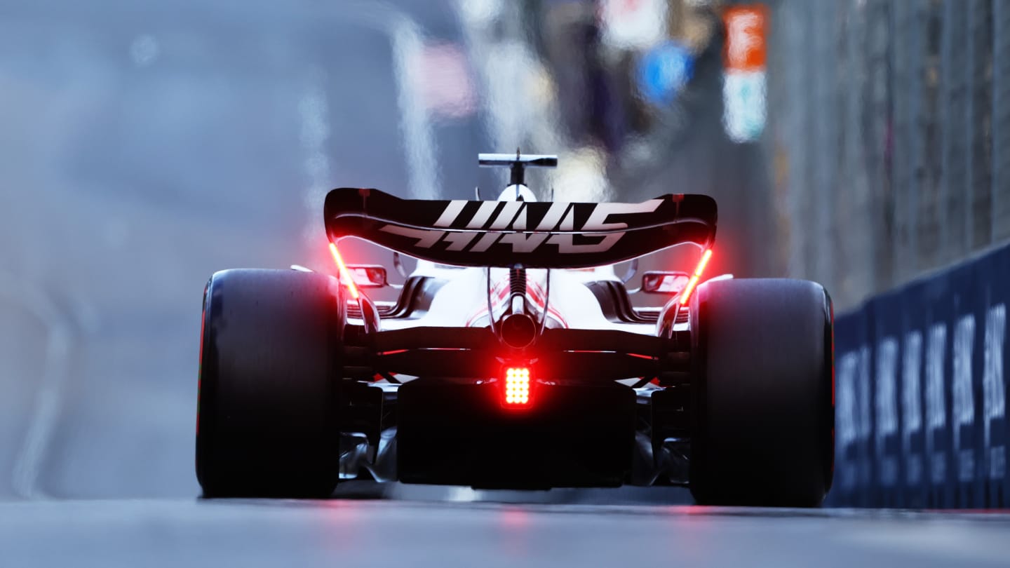 BAKU, AZERBAIJAN - JUNE 11: Kevin Magnussen of Denmark driving the (20) Haas F1 VF-22 Ferrari on