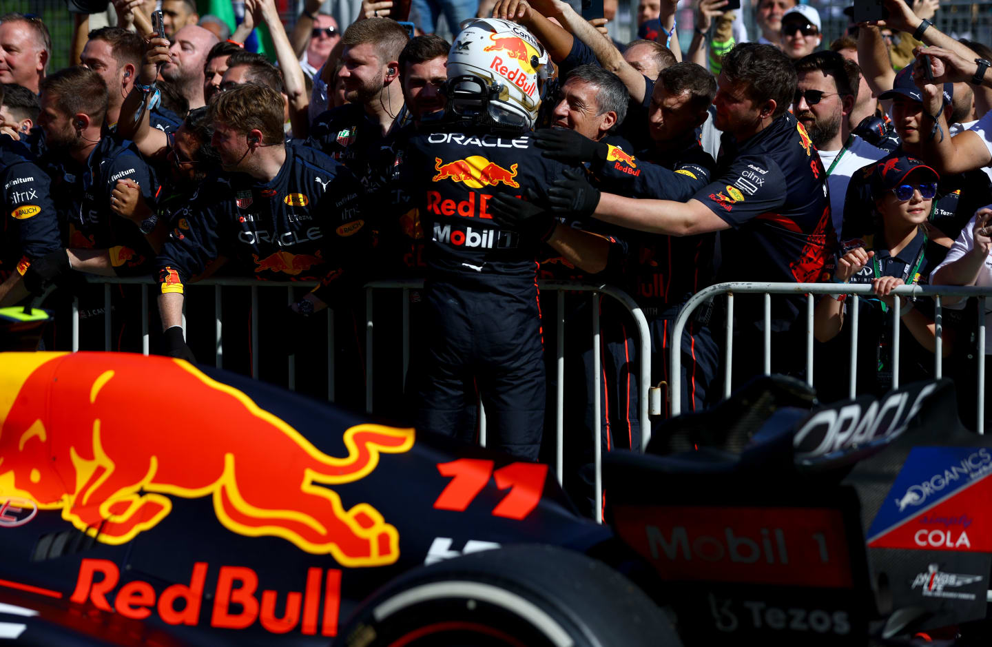 BAKU, AZERBAIJAN - JUNE 12: Race winner Max Verstappen of the Netherlands and Oracle Red Bull