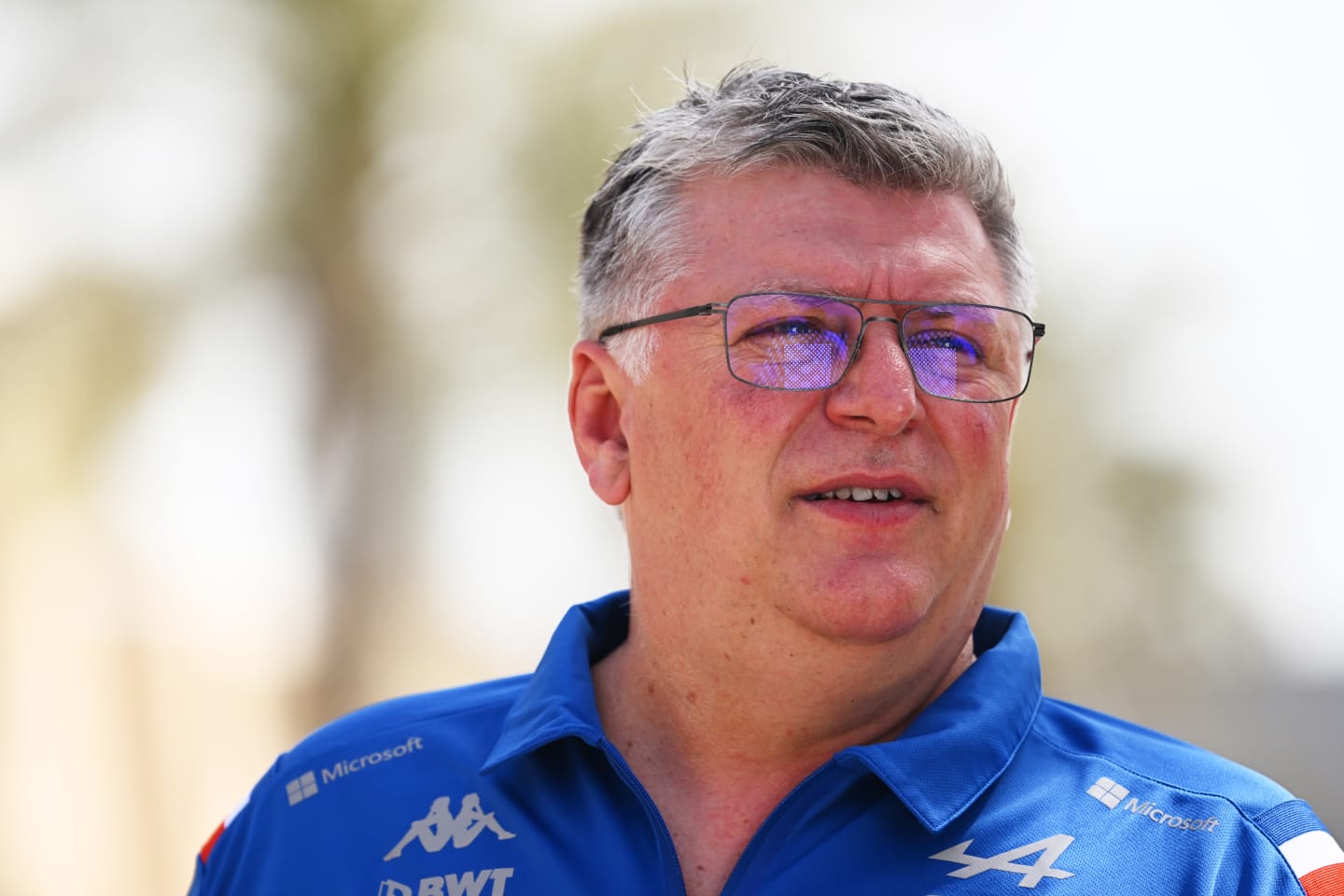 BAHRAIN, BAHRAIN - MARCH 19: Otmar Szafnauer, Team Principal of Alpine F1 looks on in the Paddock