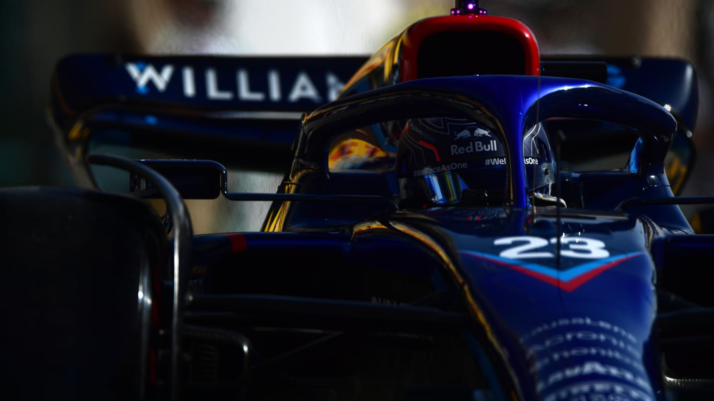 BAHRAIN, BAHRAIN - MARCH 19: Alexander Albon of Thailand driving the (23) Williams FW44 Mercedes in