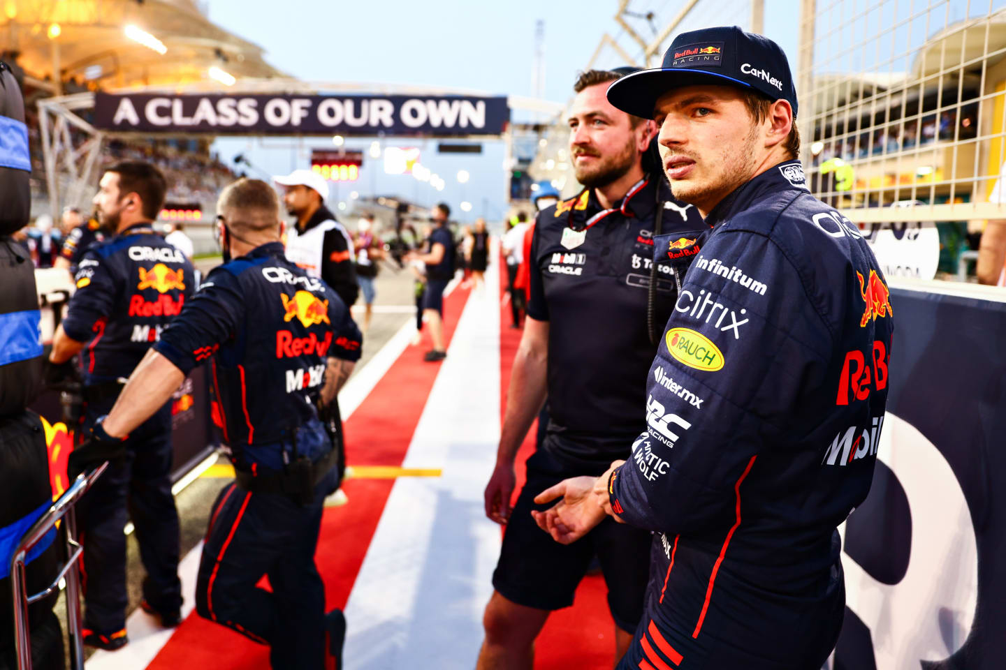 BAHRAIN, BAHRAIN - MARCH 20: Max Verstappen of the Netherlands and Oracle Red Bull Racing prepares