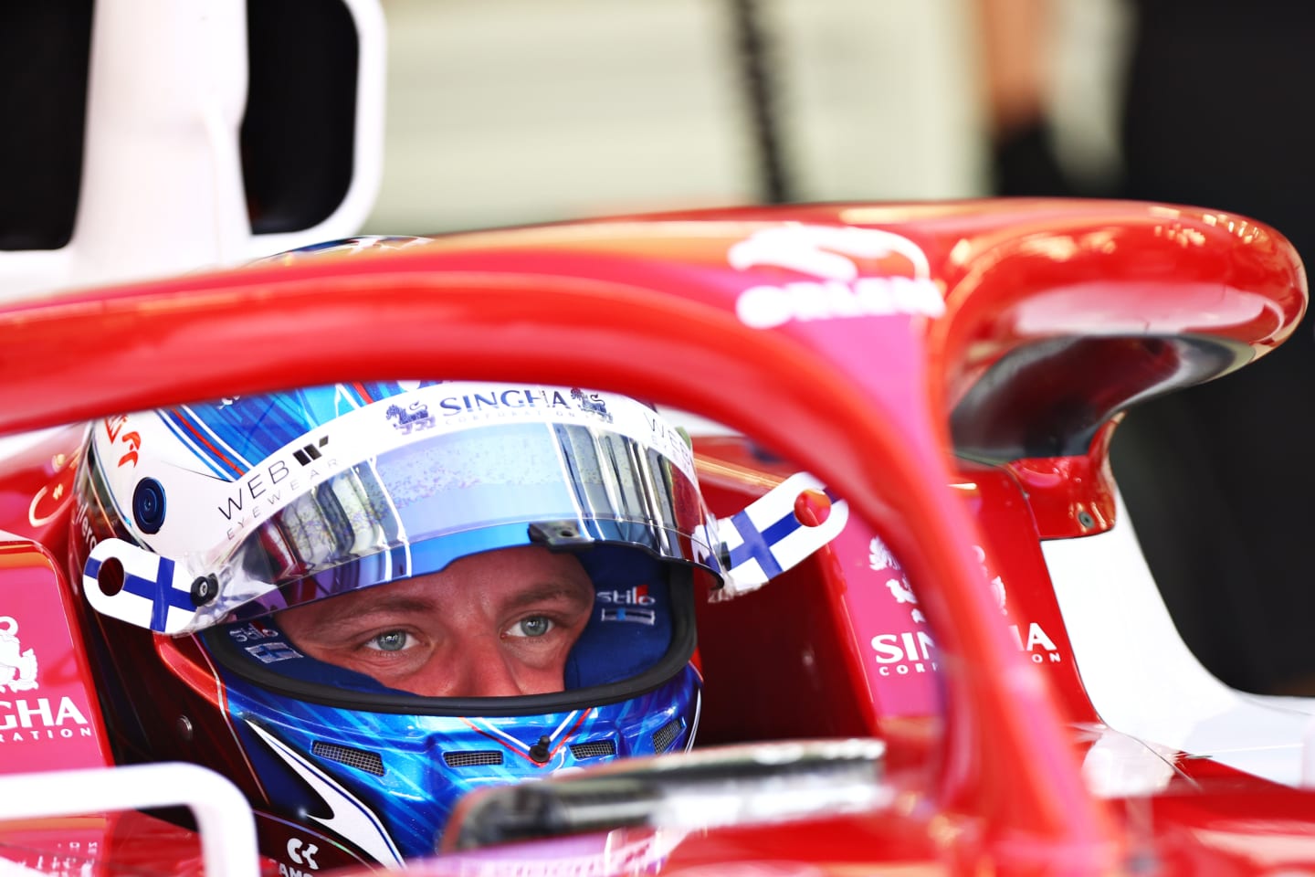 BAHRAIN, BAHRAIN - MARCH 11: Valtteri Bottas of Finland and Alfa Romeo F1 prepares to drive in the