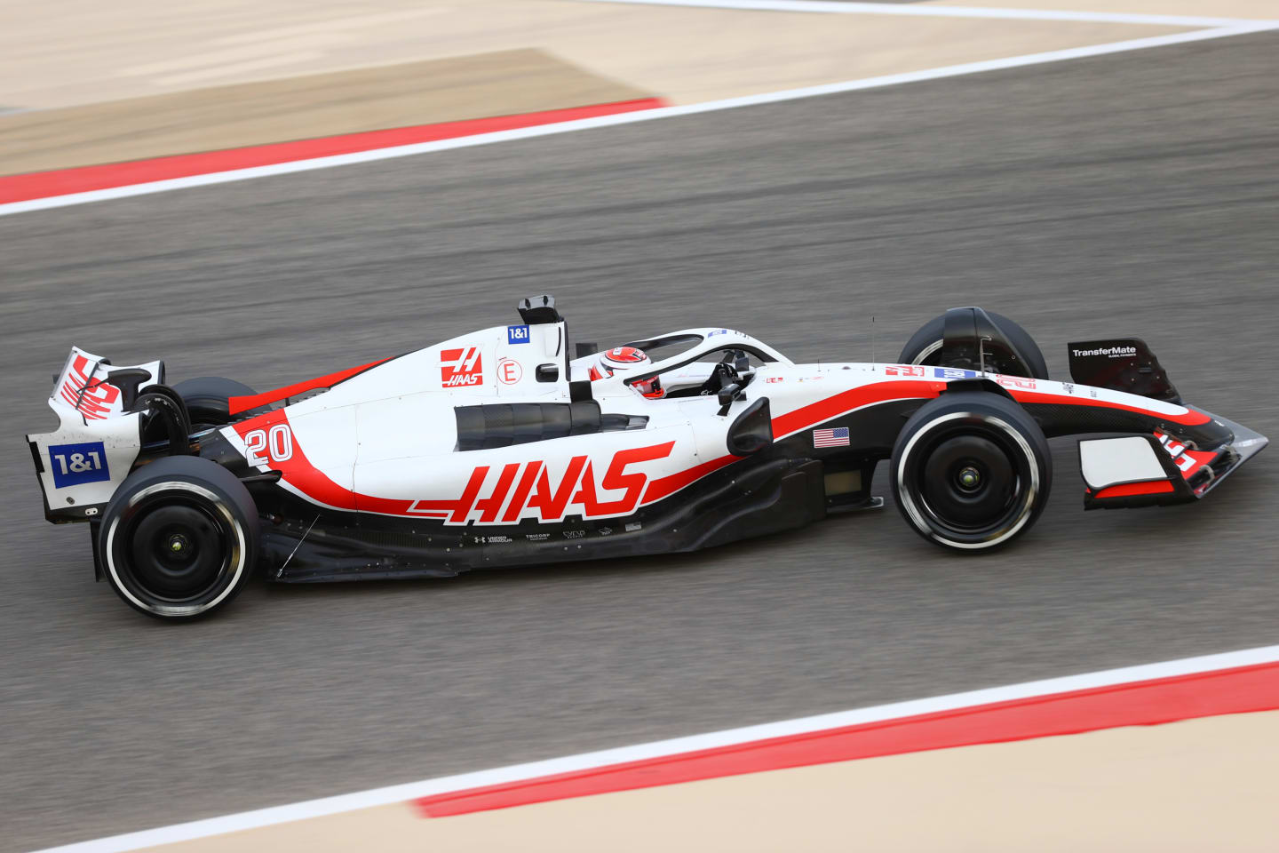 BAHRAIN, BAHRAIN - MARCH 11: Kevin Magnussen of Denmark driving the (20) Haas F1 VF-22 Ferrari