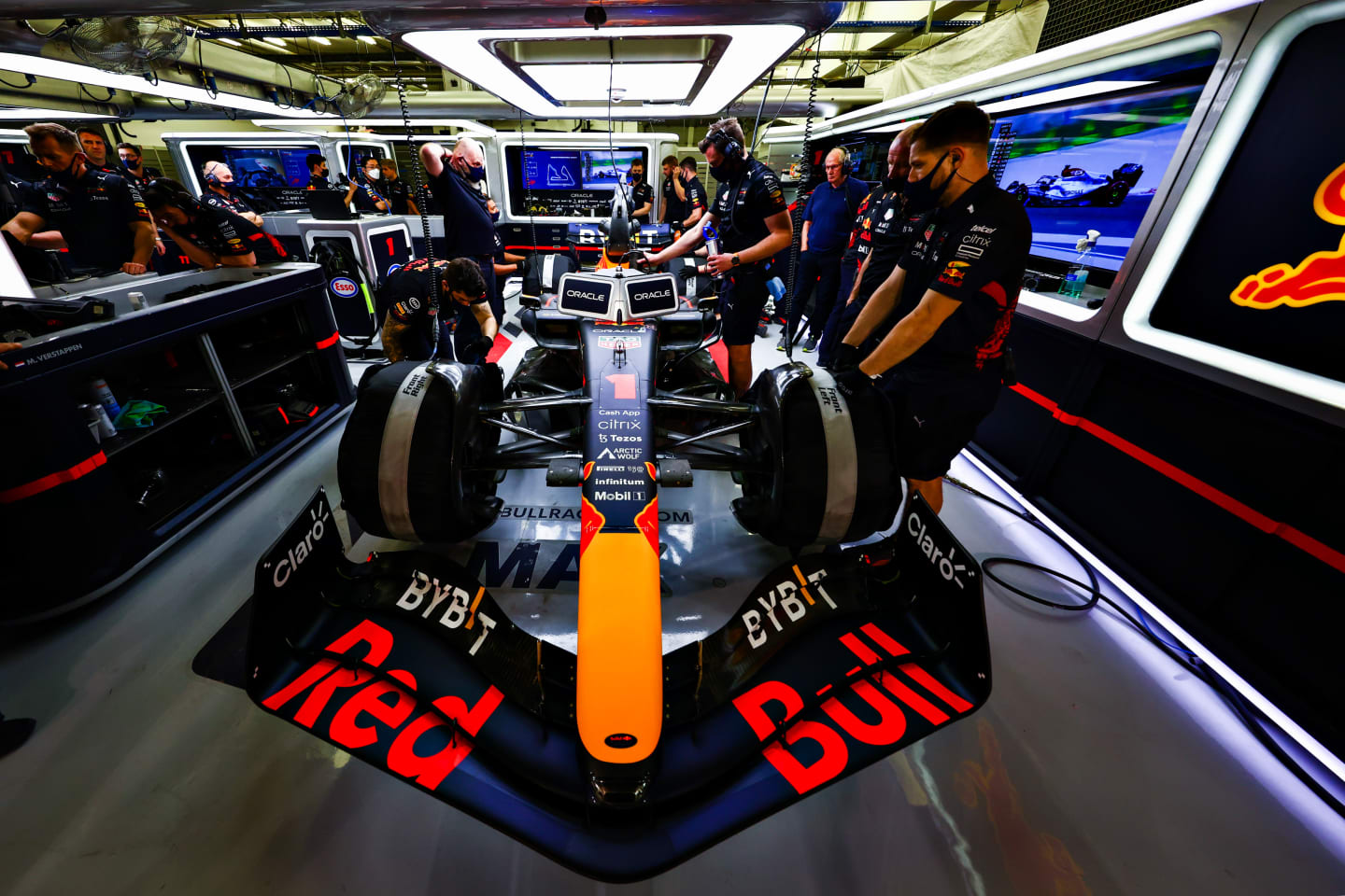 BAHRAIN, BAHRAIN - MARCH 12: Max Verstappen of the Netherlands and Oracle Red Bull Racing prepares