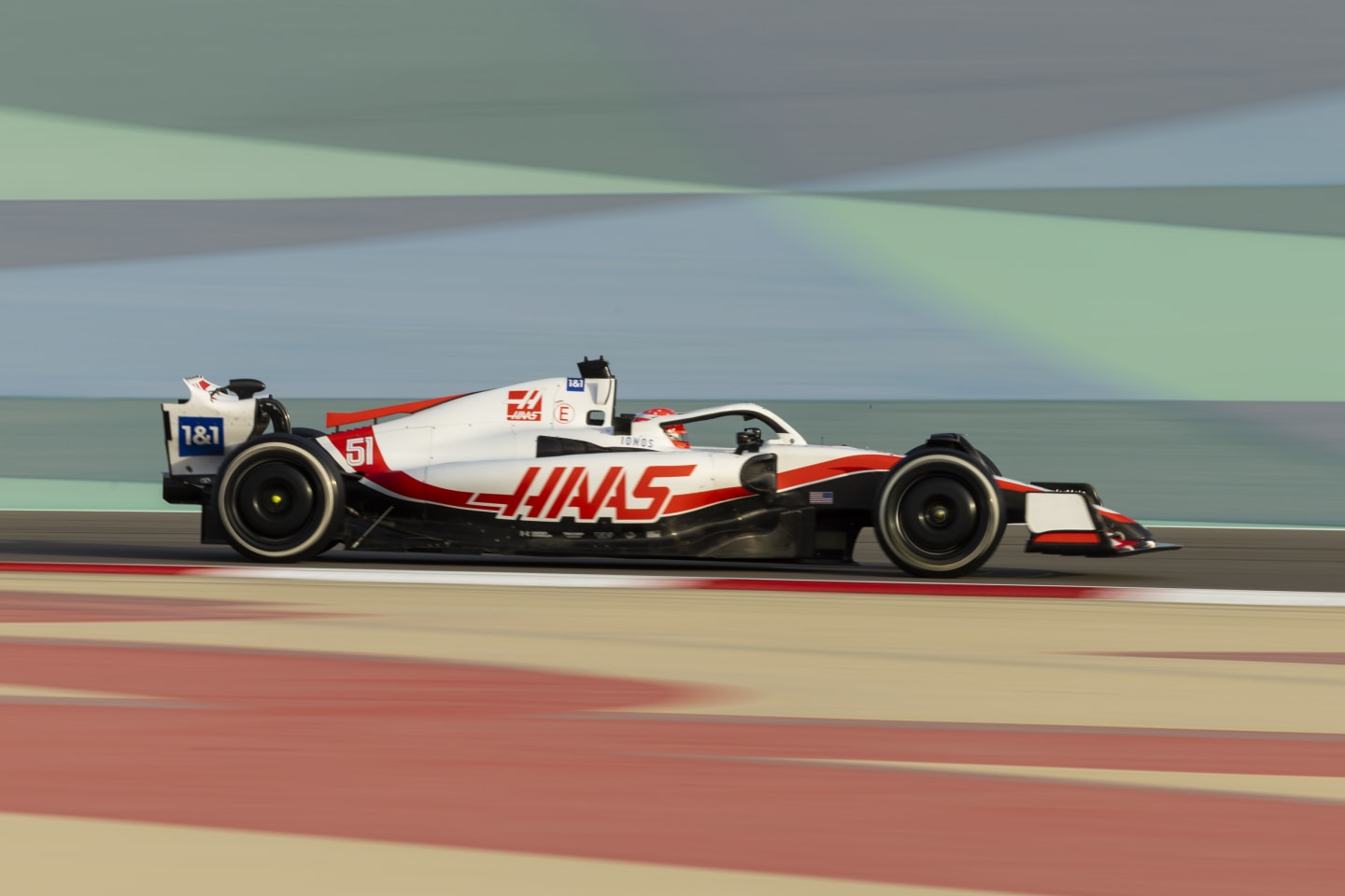 BAHRAIN, BAHRAIN - MARCH 10: Pietro Fittipaldi of Brazil driving the (51) Haas F1 VF-22 Ferrari on