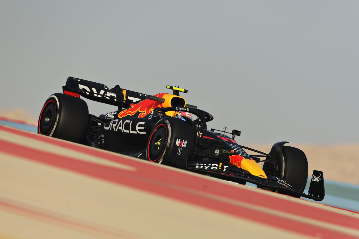 BAHRAIN, BAHRAIN - MARCH 10: Sergio Perez of Mexico driving the (11) Oracle Red Bull Racing RB18 on