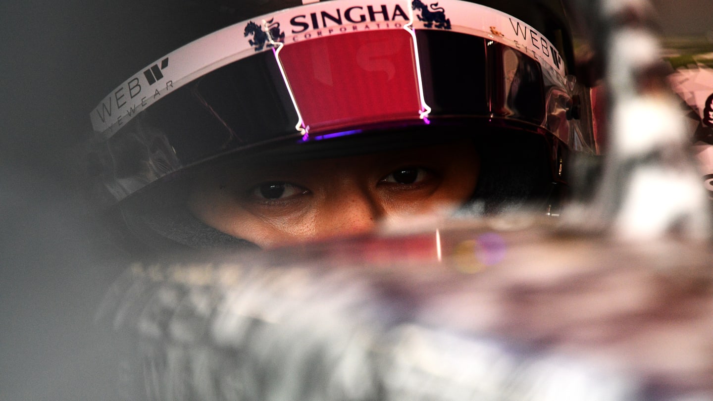 BARCELONA, SPAIN - FEBRUARY 25: Zhou Guanyu of China and Alfa Romeo F1 prepares to drive in the garage during Day Three of F1 Testing at Circuit de Barcelona-Catalunya on February 25, 2022 in Barcelona, Spain. (Photo by Mario Renzi - Formula 1/Formula 1 via Getty Images)