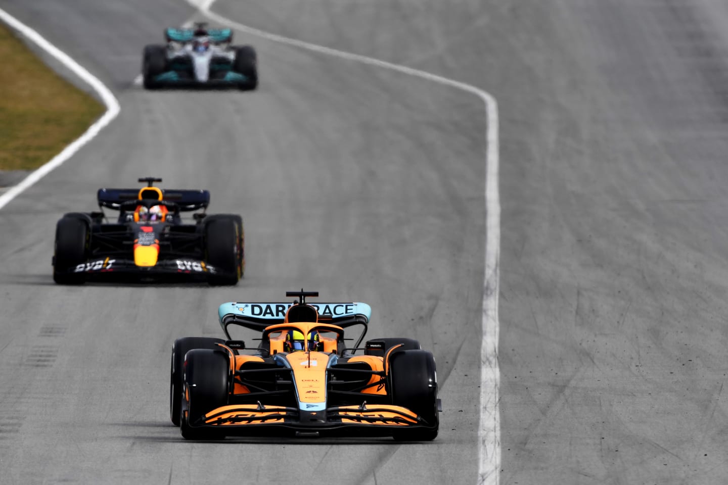 BARCELONA, SPAIN - FEBRUARY 25: Lando Norris of Great Britain driving the (4) McLaren MCL36