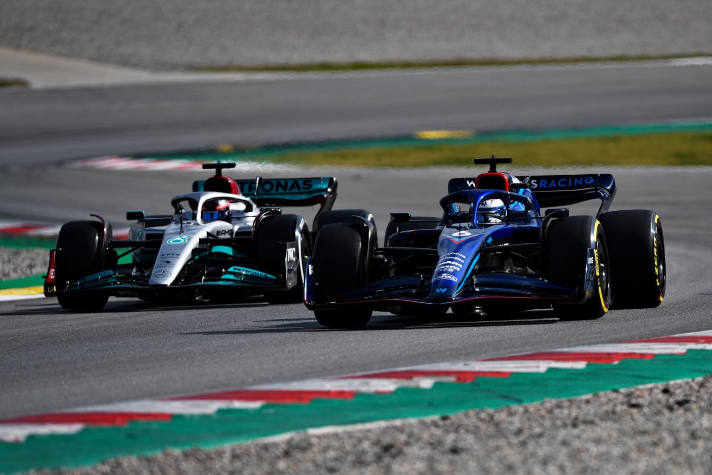 BARCELONA, SPAIN - FEBRUARY 24: Nicholas Latifi of Canada driving the (6) Williams FW44 Mercedes