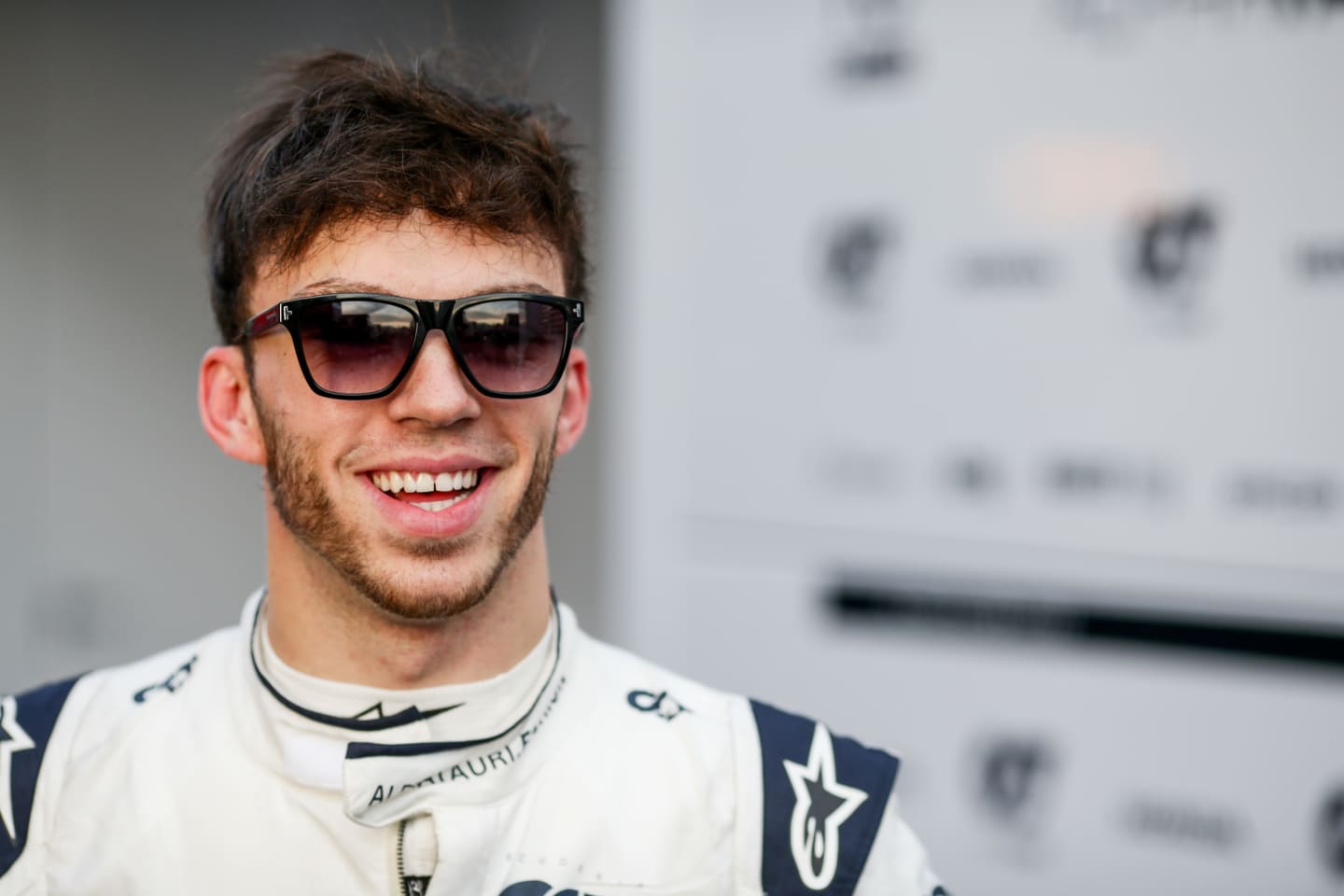 BARCELONA, SPAIN - FEBRUARY 24: Pierre Gasly of Scuderia AlphaTauri and France  during Day Two of