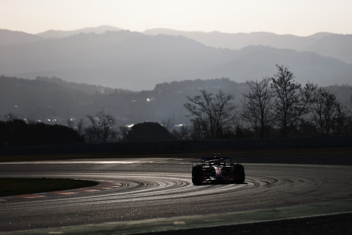 BARCELONA, SPAIN - FEBRUARY 23: Lando Norris of Great Britain driving the (4) McLaren MCL36